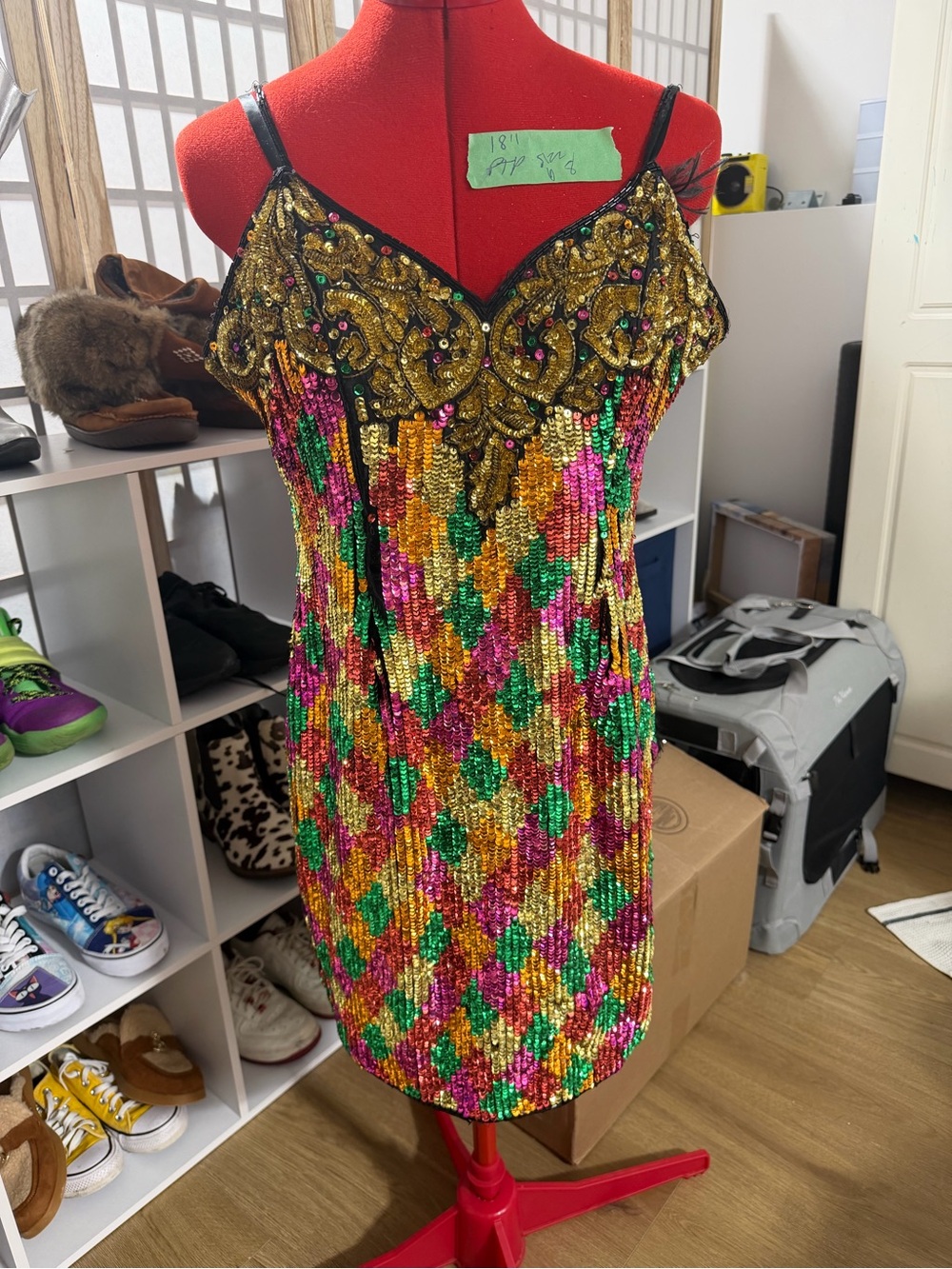 Y2K Sequin Vintage Slip Dress